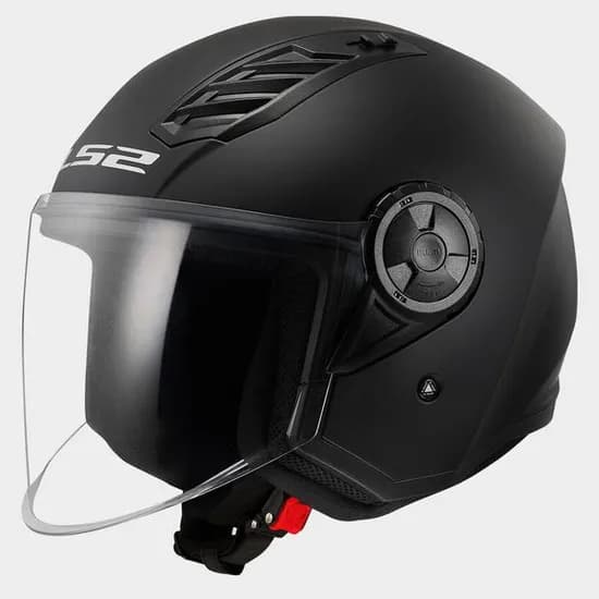 Capacete para Motociclista Aberto com Viseira LS2 Airflow 2 Preto Fosco