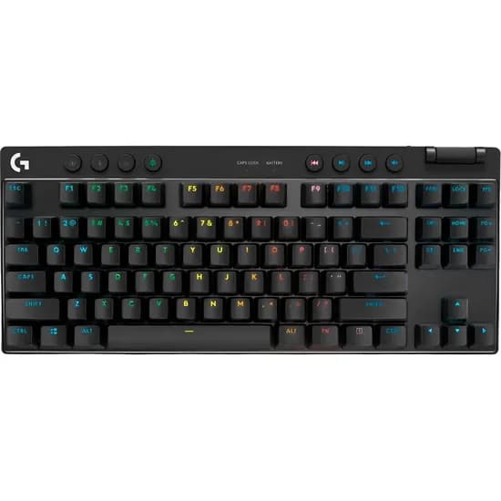 Teclado Gamer Mecânico Logitech G Pro X TKL Lightspeed RGB Sem Fio - Preto (Inglês) (920-012127)