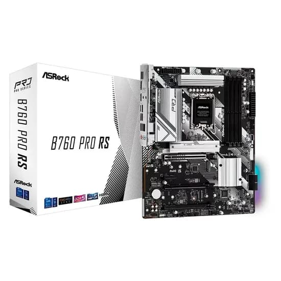 Placa Mãe Asrock B760 Pro RS 4XDDR5 Socket LGA1700 Chipset Intel B760 Micro Micro ATX