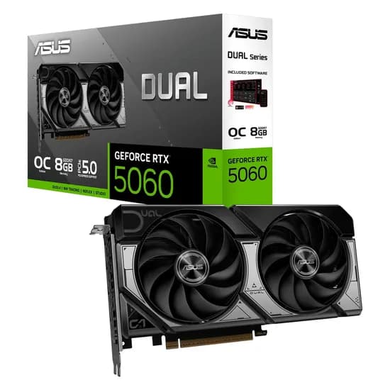 Placa de Vídeo Asus Nvidia Geforce RTX 5060 8GB GDDR7 - DUAL-RTX5060-O8G