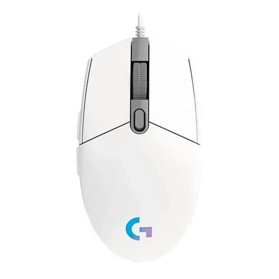 Mouse Gamer Logitech G203 Lightsync 910-005794 8000 Dpi USB RGB - Branco