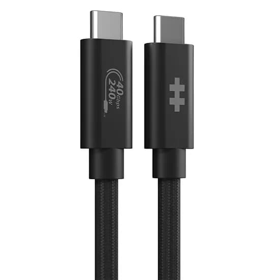 Cabo USB4 Tipo-C Hyperdrive HD6500BKGL Next - Preto 1.2 Metros