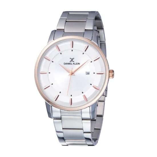 Relógio Analógico Masculino Daniel Klein Premium DK12021-6 - Prata e Rosa Ouro