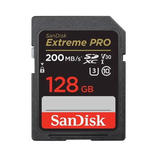 Memoria SD Sandisk Extreme Pro 200-90 MB/s C10 U3 V30 128GB