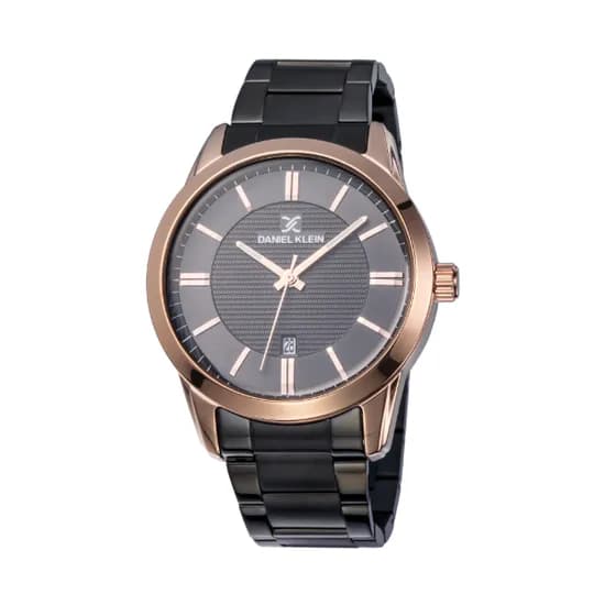 Relógio Analógico Masculino Daniel Klein Premium DK12014-4 - Preto/Rosa Ouro