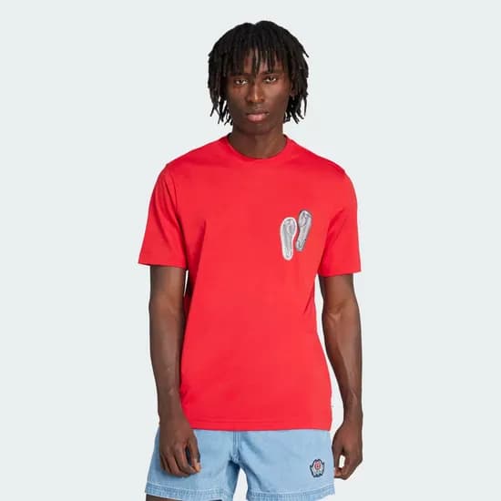Remera Adidas Graphic Lo SS T Rojo