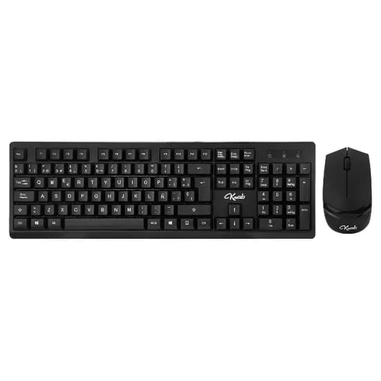 Kit Teclado + Mouse Krab KBKTM15 Sem Fio 1600 Dpi Português - Preto
