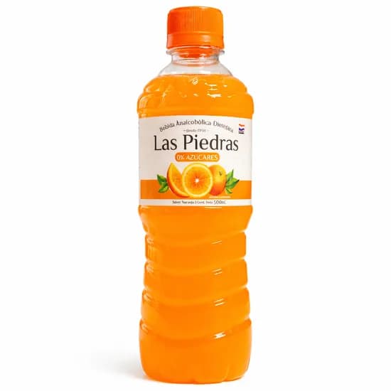 Las Piedras 500ML 0% Azucar - Naranja