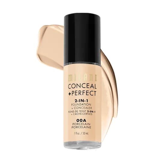 Base + Corretivo Milani MPCF-00A - 2 Em 1 - Porcelain - 30ML