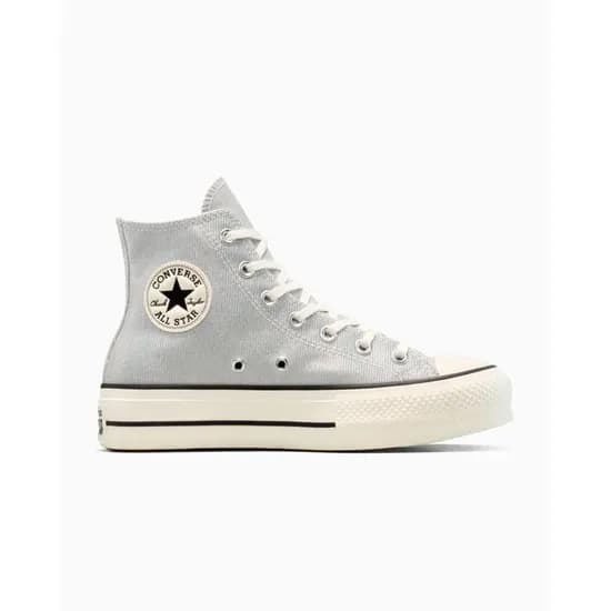 Calzado Converse All Star Plateado Claro Platform