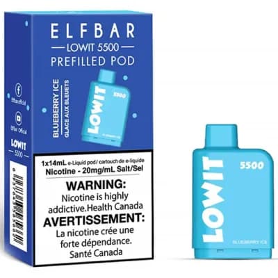 Vaper Descartavel Elfbar Lowit Blueberry Ice 5500 Puffs