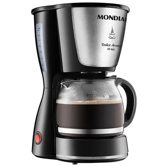 Cafeteira Mondial Dolce Arome Inox C-30-18X 550 Watts 220V ~ 50/60 HZ - Preto/Prata