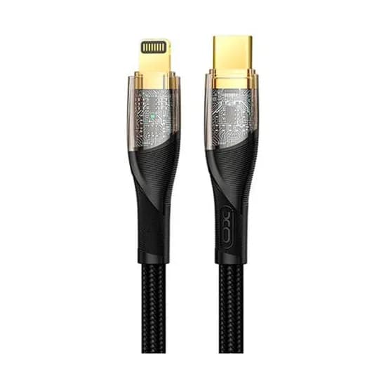 Cabo USB-C/USB-C Xo Q223B Transparent 60W 1M - Preto