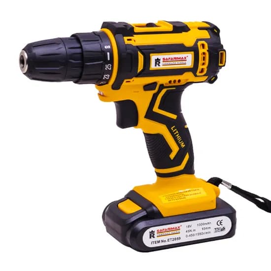 Furadeira e Parafusadeira Sem Fio Max Top 12V CG-2001 50-60HZ com 2 Baterias - Azul/Preto
