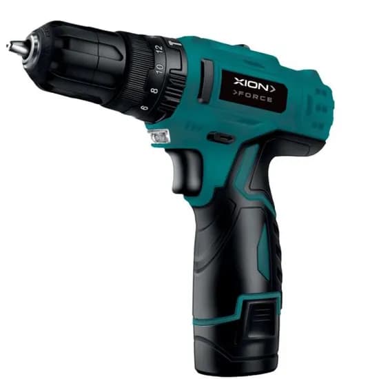 Furadeira e Parafusadeira Sem Fio Max Top 12V CG-2001 50-60HZ com 2 Baterias - Azul/Preto