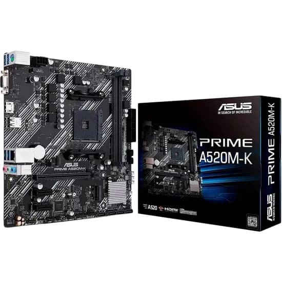 Placa-Mãe Asus Prime A520M-K AM4 DDR4 Micro ATX
