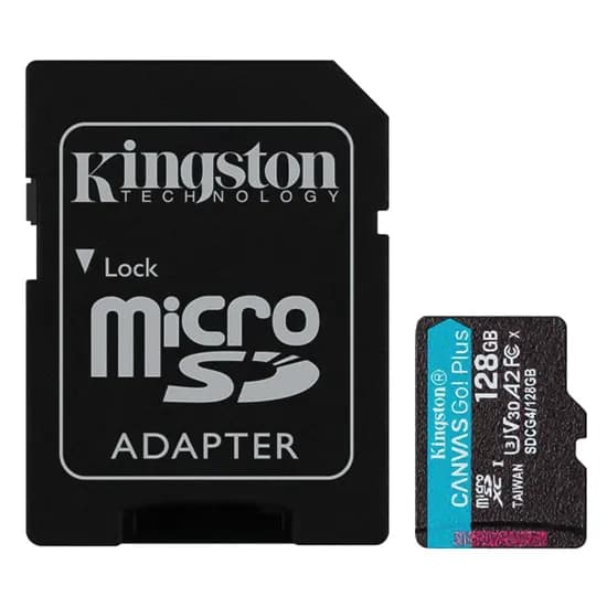 Cartão de Memória Micro SD Kingston Canvas Go Plus 128GB 200MBS C10 - SDCG4/128G