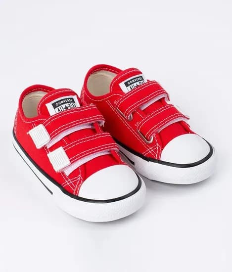 Calzado Converse Infantil Bebe Rojo Velcro N72 Cod:CK05080004