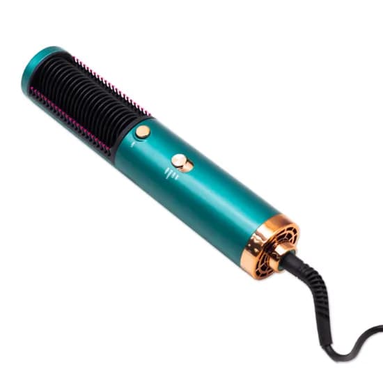 Escova Modeladora de Cabelo Hair Dryer Brush Y0029 220V 3 Em 1 / 360° / 3 Velocidades / Seca Modela Alisa - Verde