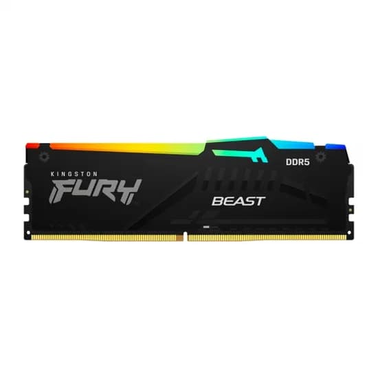 Memória Kingston Fury Beast RGB, DDR5 8GB (1X8GB), 5600MHZ, KF552C40BBA/8, Preto