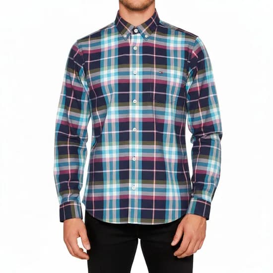 Camisa Tommy Hilfiger Masculino MW0MW03790-903 XXL Multicor