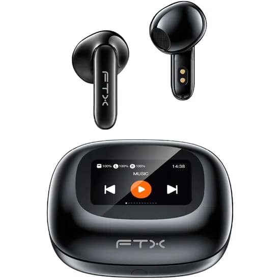 Fone de Ouvido FTX E97L-BK Mic/Touch/Bluetooth/Con Pantalla LED - Preto