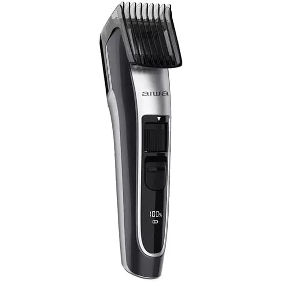Máquina de Cortar Cabelo Aiwa AW-HCB906 Recarregável - Preto/Prata