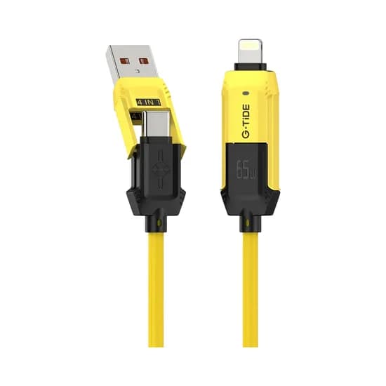 Cable G-Tide Vida Colorida PC155-3 4 En 1 1.5 Metros Amarillo