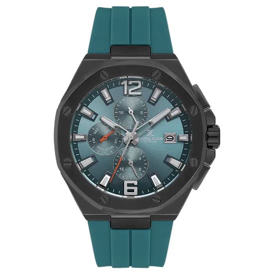 Relogio Analógico Masculino Daniel Klein DK.1.14092-5 Exclusive Gent / Pulseira de Silicone - Verde/Preto