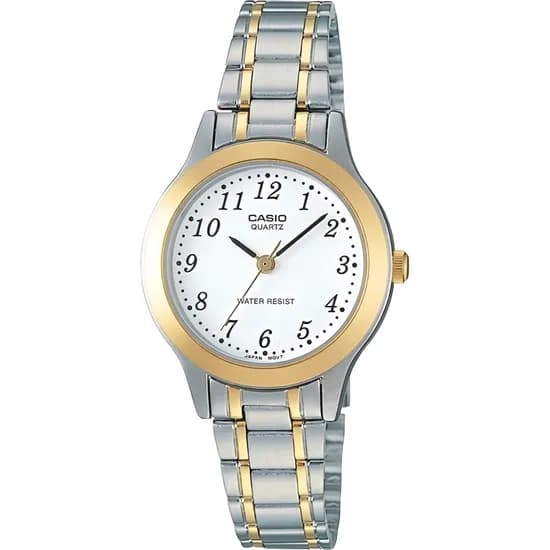 Relógio Casio LTP-1128G-7BRDF Analógico Feminino - Branco/Dourado/Prata