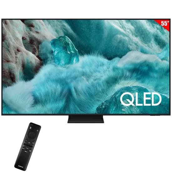 Smart TV Qled 55" Samsung Q7F QN55Q7F5AG 4K Ultra HD Tizen Wi-Fi/Bluetooth com Conversor Digital
