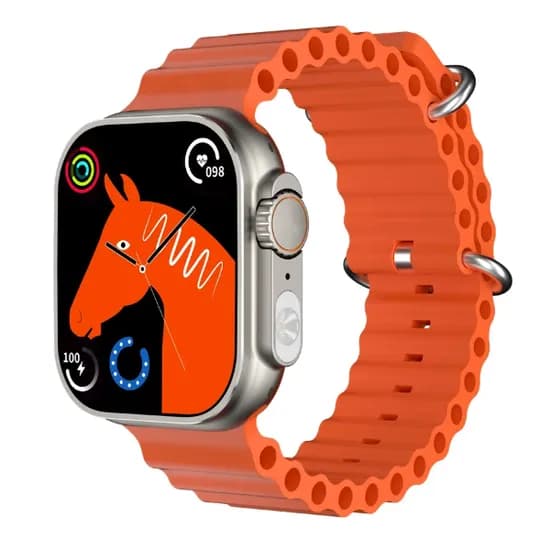 Relogio Inteligente Smartwatch TW 28 Ultra Night Guider 49MM com Lanterna - Laranja