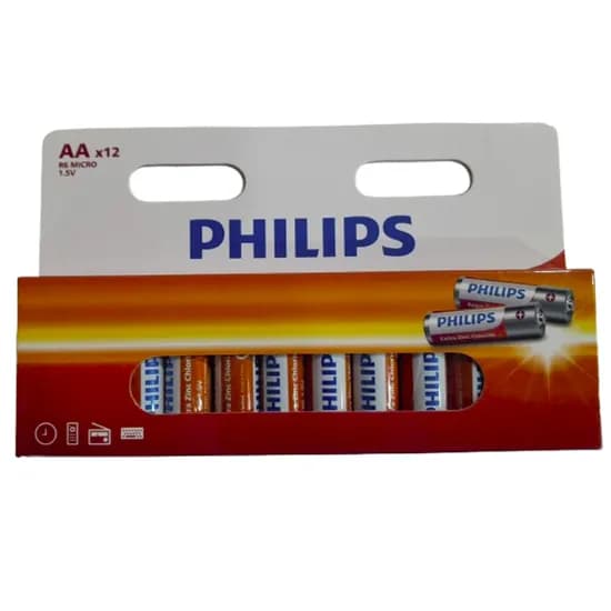Pilha Philips R6L12B/70 870 AA 12 Piezas - Yellow