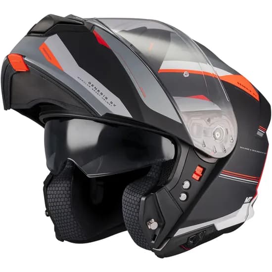 Capacete MT Helmets Genesis SV Raccoon B5 - Articulado - Tamanho XL - com Óculos Interno - Matt