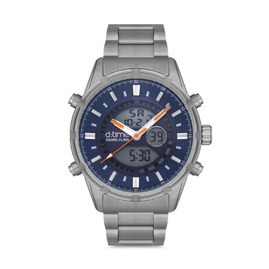 Relógio Digital Masculino Daniel Klein D:Time DK.1.12634-4 - Cinza/Azul