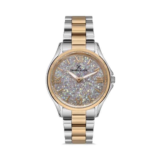 Relógio Analógico Feminino Daniel Klein Premium DK.1.12528-3 - Prata/Dourado