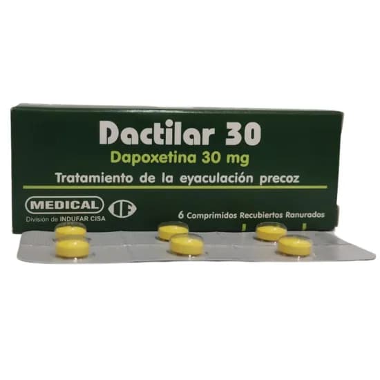 Dactilar 30 Dapoxetina 30MG com 6 C. Tratamento para A Ejaculação Precoce