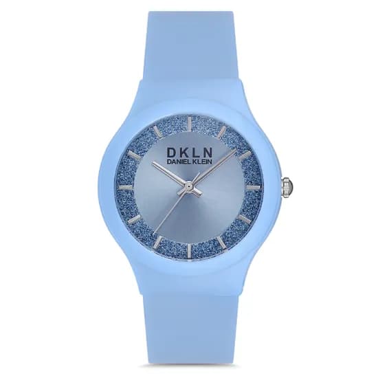 Relogio Analógico Feminino Daniel Klein DK.1.12713-3 DKLN Ladies / Pulseira de Silicone - Azul Claro