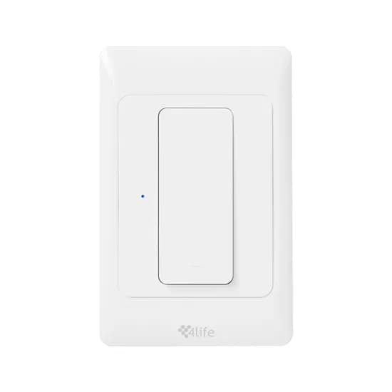 Interruptor Inteligente 4LIFE Smart Light Switch com 1 Tecla (FL811-1) - Branco - Tuya Smart Life, Amazon Alexa e Google Assistant 100-240V - 50/60HZ