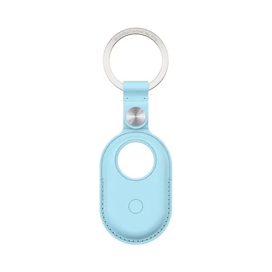 Estuche Con Llavero Samsung Strap Studio Leather Key Ring GP-FUT560BRACW para Galaxy Smart Tag 2 Light Blue