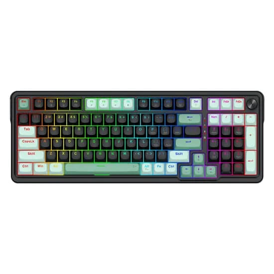 Teclado Gamer Redragon Eisa Magnetic K686BG RGB USB-C - Preto e Verde