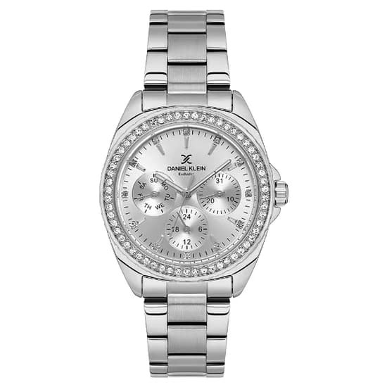 Relogio Analogico Feminino Daniel Klein DK.1.14053-1 Exclusive Lady / Pulseira de Aço Inoxidável - Prata