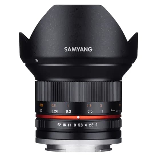 Lente Samyang Sony MF CSC 12MM F/2.0 e Aps-C Preto
