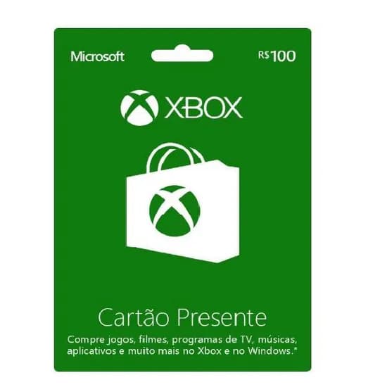 Cartão Presente R$100 Xbox Live