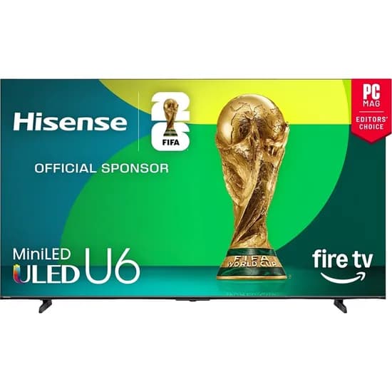 Televisão Smart LED Hisense Série U6 75U65QFC 75" 4K Mini LED Wifi - Preto