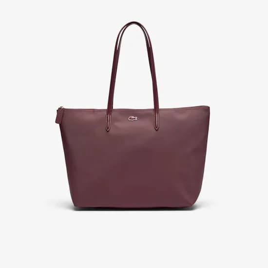 Bolso de Hombro Femenino Lacoste L.12.12 Concept Burdeos
