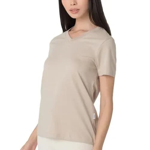 Camiseta Femenina Casual Fila Moda Basic Sand