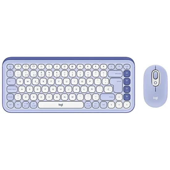 Teclado Logitech + Mouse Pop Icon Combo 920-013054 Espanhol - Purple