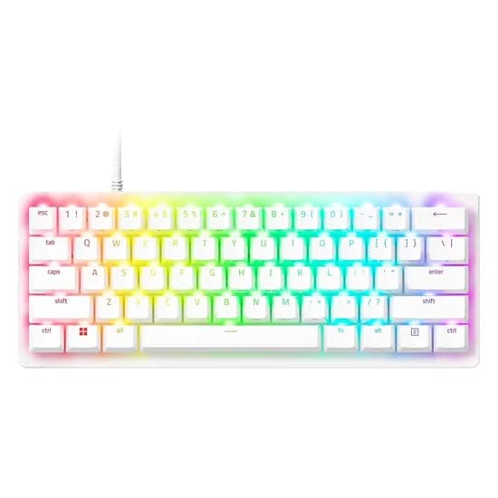 Teclado Gamer Razer Huntsman V3 Pro Mini RZ03-04991800-R3U1 RGB USB-C - Branco