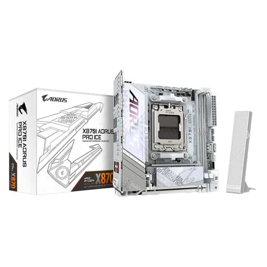 Placa Mãe Gigabyte X870I Aorus Pro Ice DDR5 Socket AMD Chipset AMD X870 Mini Itx